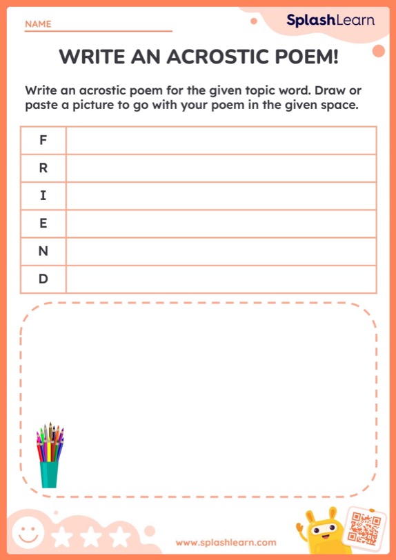 Write an Acrostic Poem! - ELA Worksheets - SplashLearn