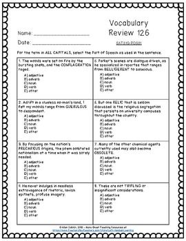 SAT Vocabulary Lesson and Practice: Lesson 3 - Worksheets Library