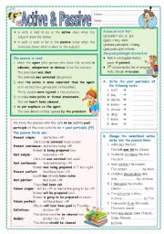 Active and Passive - ESL worksheet by missola