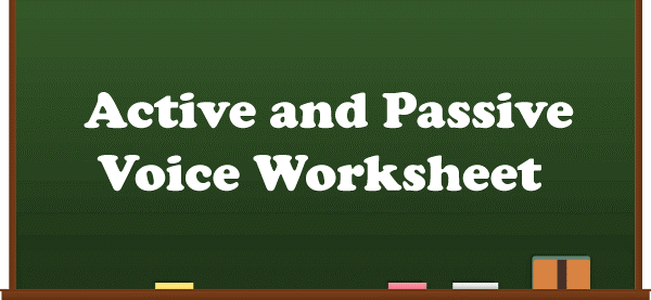 active and passive voice worksheet with answer key