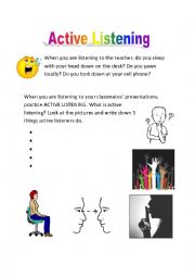 Active Listening - ESL worksheet by ewinter
