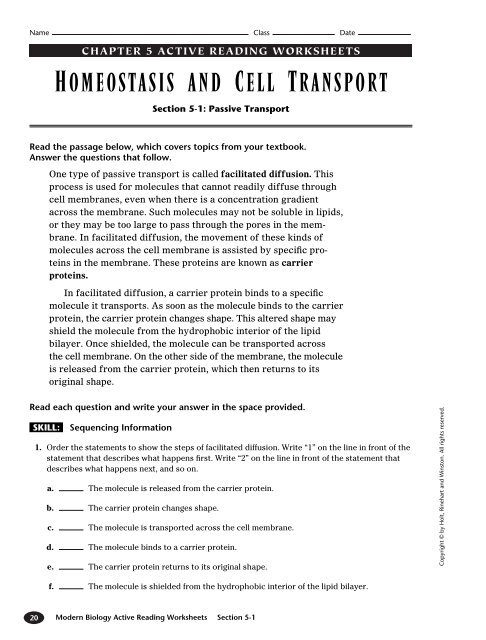 Active Reading Worksheets