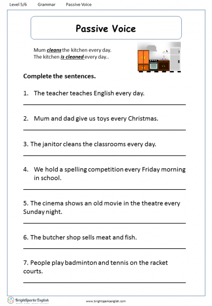 Passive Voice Worksheet - English Treasure Trove