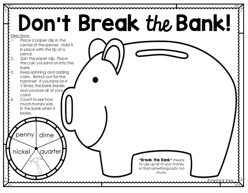 Money Activities for Second Grade - Primary Theme Park