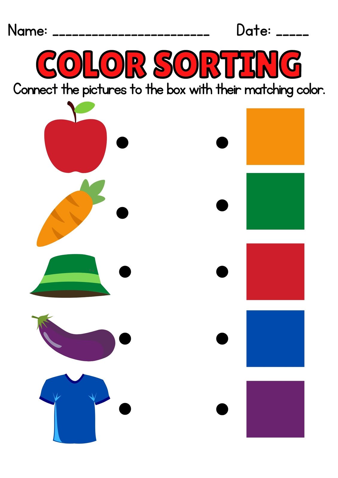 activity worksheet for kindergarten