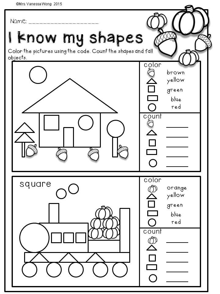 Fall Activities for Kindergarten Math and Literacy No Prep Printables