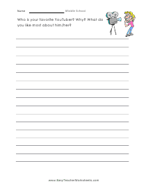 activity worksheet for middle school