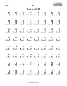 Adding with 10 - Teaching Squared