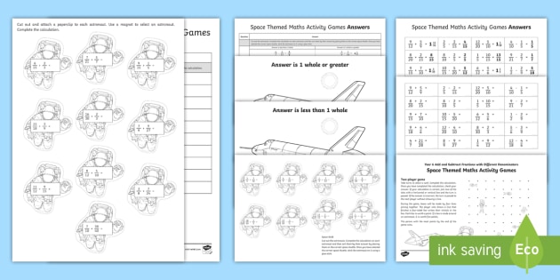 adding and subtracting fractions with common denominators worksheet