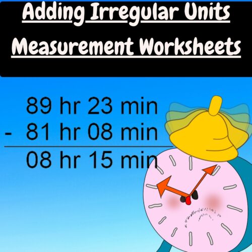 Measurement Worksheets - Subtracting Irregular Units ...