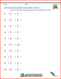 adding and subtracting like fractions worksheet