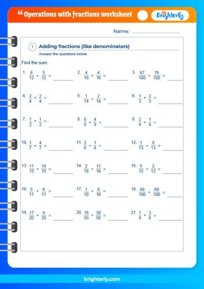 adding and subtracting mixed number worksheet 5th grade 10 7a