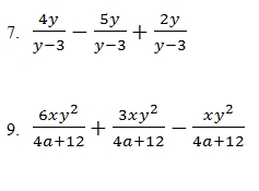 Adding and Subtracting Rational Expressions Worksheet (pdf) with ...