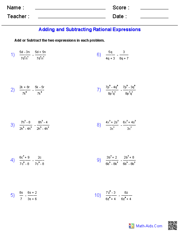 adding and subtracting rational numbers word problems worksheet