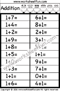 Addition - 1 More / FREE Printable Worksheets - Worksheetfun