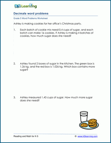 Mixed decimals word problems for grade 5 | Worsheets library