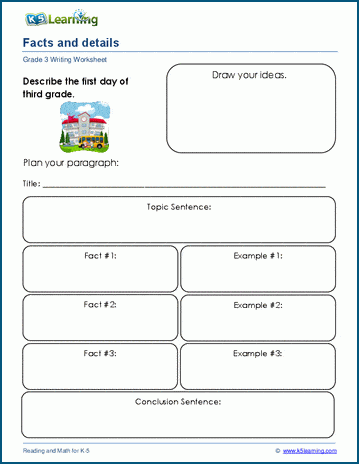 Adding facts and details worksheet | Worsheets library
