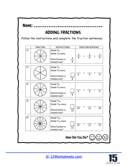 Adding Fractions Worksheets - 15 Worksheets.com - Worksheets Library