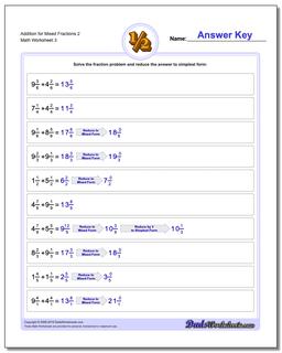 adding fractions with mixed numbers worksheet