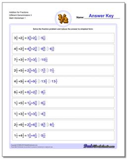 adding fractions with unlike denominators worksheet 5th grade