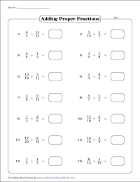 adding fractions with unlike denominators worksheet pdf