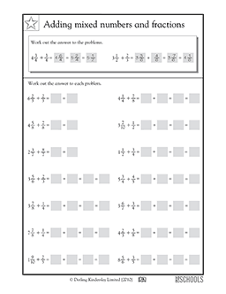 adding mixed numbers with different denominators worksheet