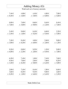 Money Addition Worksheet for 2nd - 3rd Grade | Lesson Planet