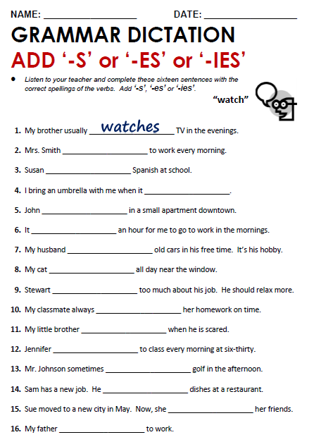 Add -s or -es or -ies - All Things Grammar