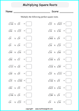 Square Roots math worksheets for math instruction, math ...