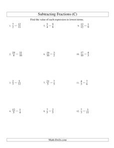 Fractions Worksheets :: 457 - 480