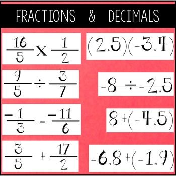 Adding, Subtracting, Multiplying, & Dividing Rational Numbers ...