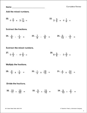 adding subtracting multiplying and dividing worksheet with answers