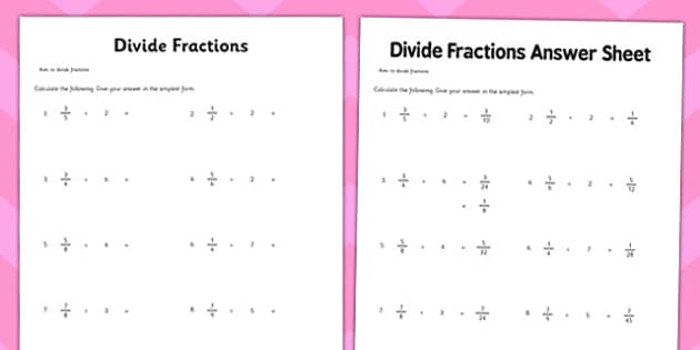 adding subtracting multiplying dividing fractions worksheet 6th grade