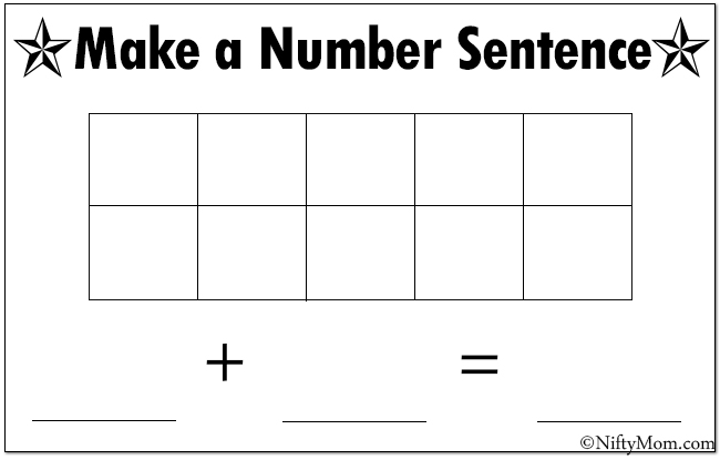 Ten Frame Addition Practice - Printable Worksheet - Nifty Mom