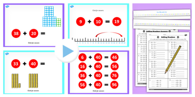 Year 2 Adding 2 Digit Numbers and Tens Not Crossing 100 With Same ...