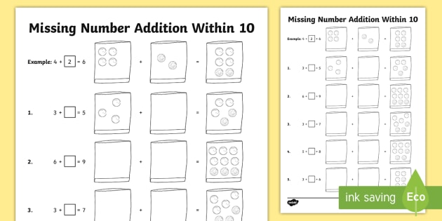 Missing Number Worksheet | Maths Resource (teacher made)