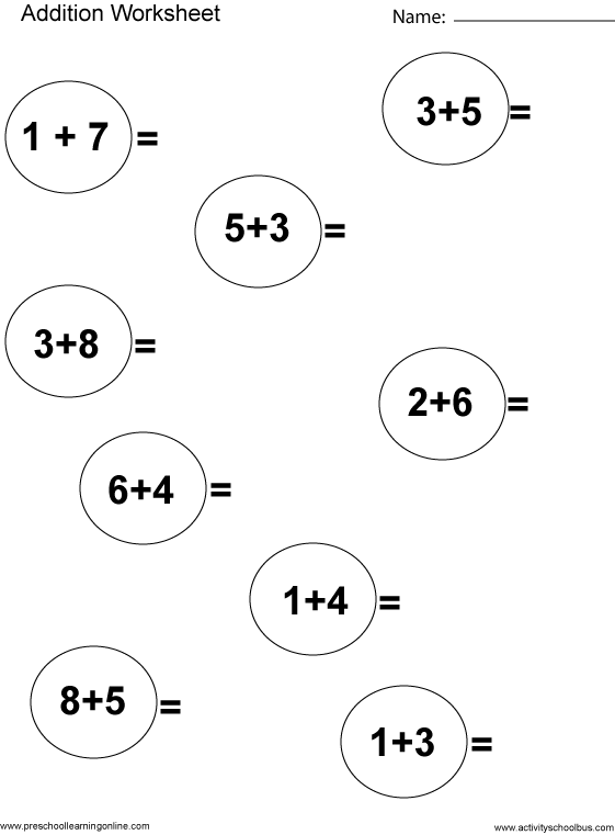 First Grade Math Worksheets-First Grade Math Printables