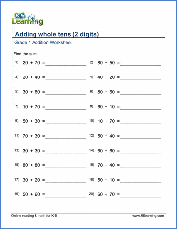 Grade 1 Addition Worksheets - free &  printable | Worsheets library