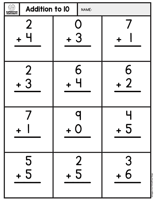 adding worksheet for 1st grade