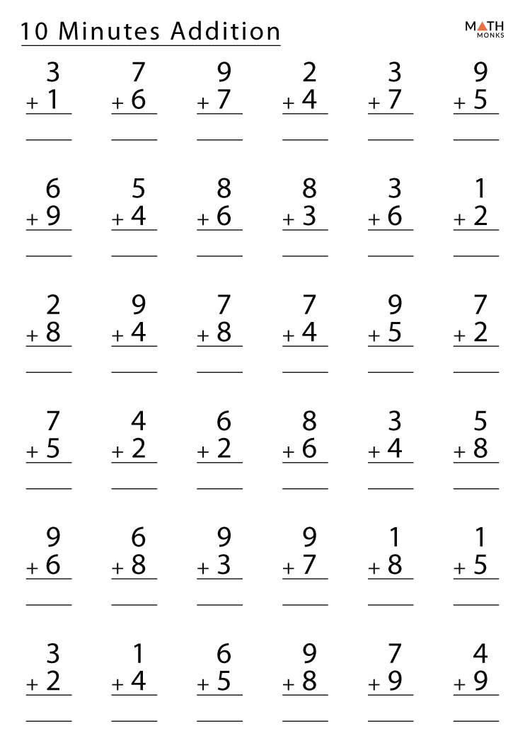 2nd Grade Addition Worksheets with Answer Key