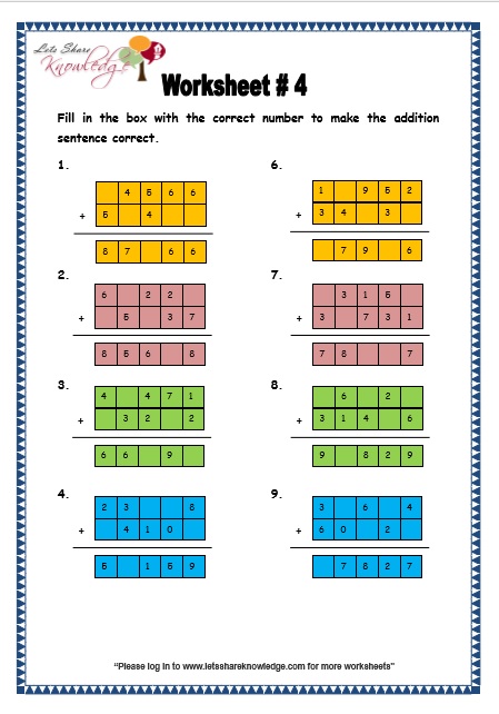 addition 3 digit numbers without regrouping worksheet