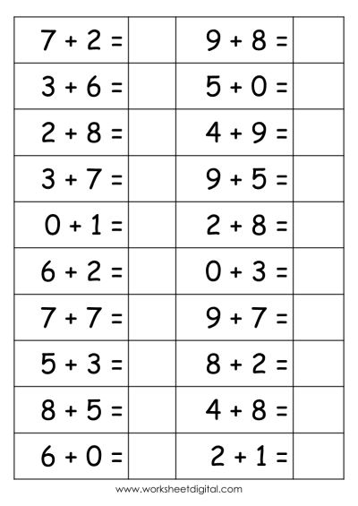 Addition Worksheets - Worksheet Digital