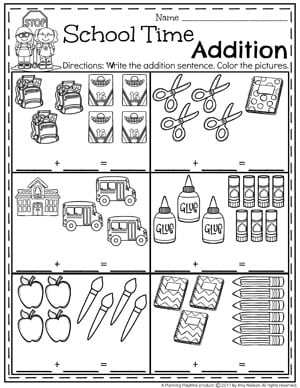 Addition Worksheets - Planning Playtime
