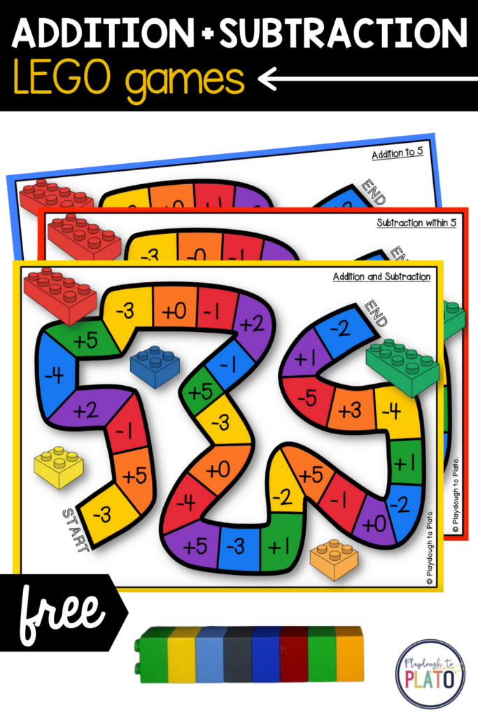LEGO Addition and Subtraction - Playdough To Plato