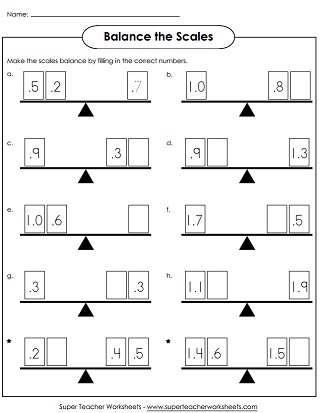 addition and subtraction with decimals worksheet free