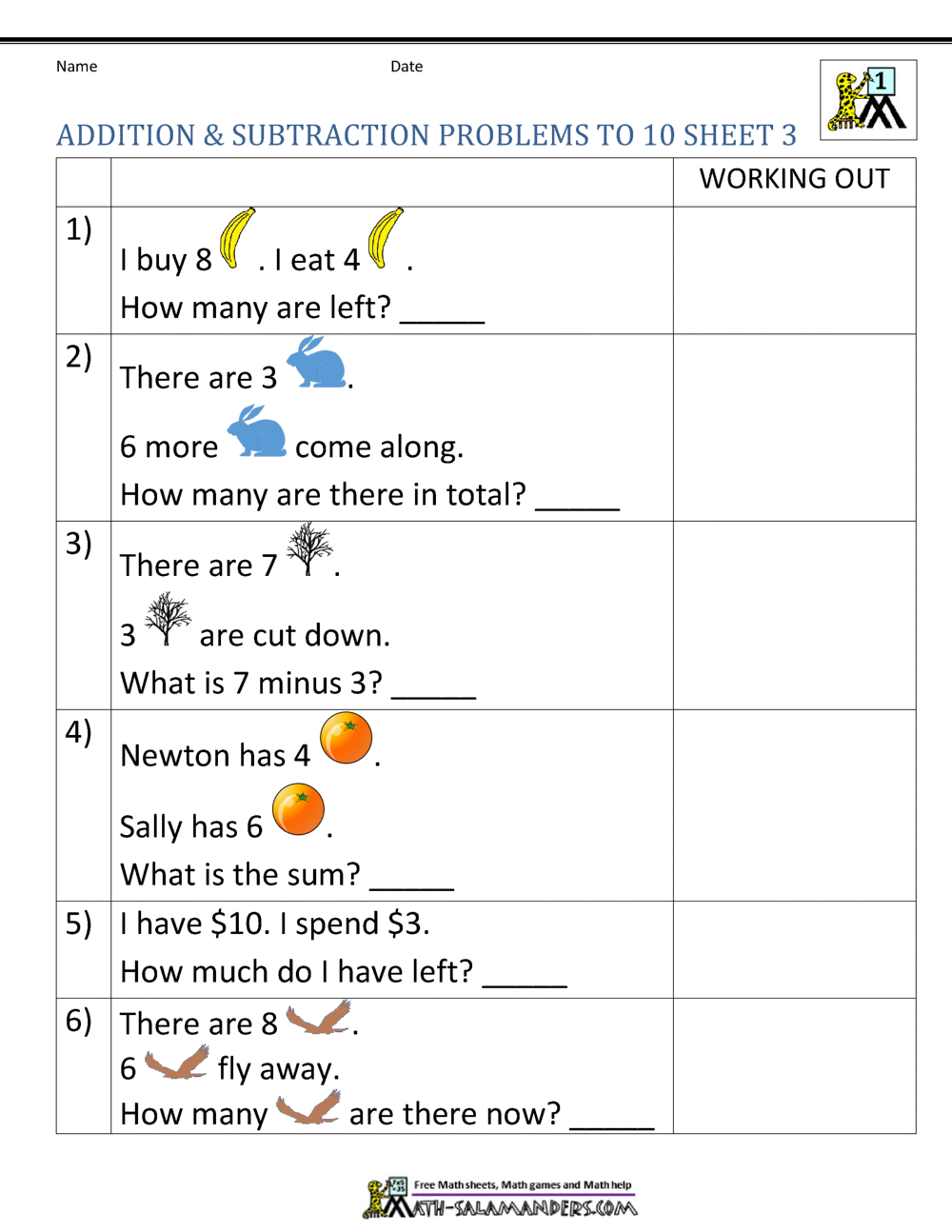 Addition and Subtraction Word Problems Worksheet - Have Fun Teaching ...