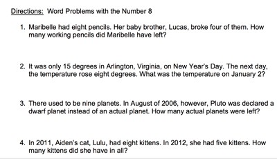 addition and subtraction word problems