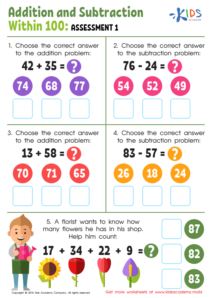 Free addition and subtraction worksheet 100, Download Free addition and