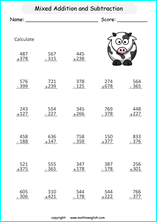 addition and subtraction worksheet 2nd grade free