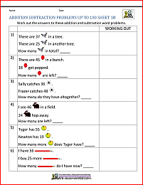 addition and subtraction worksheet 2nd grade